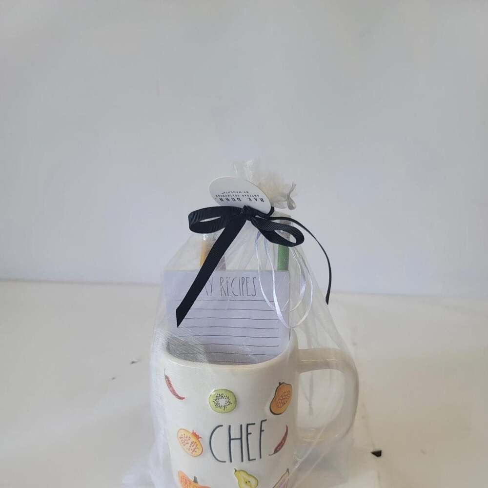 Rae Dunn Artisan Collection Chef Mug with Recipe Pad and Pencils Gift Set